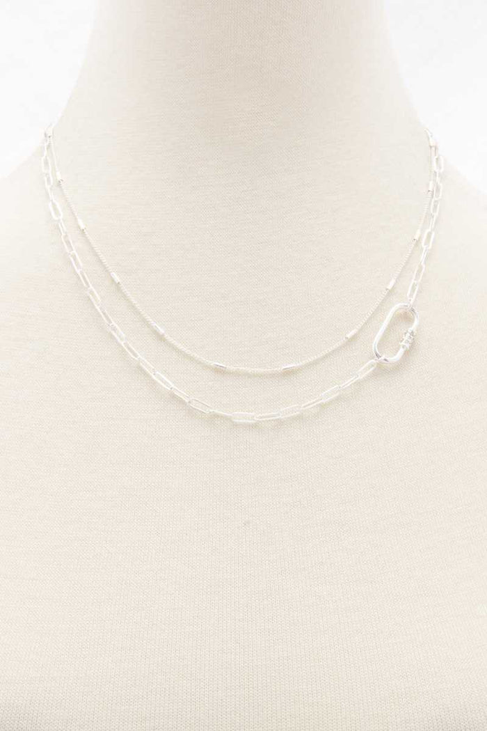 Oval Link Layered Necklace