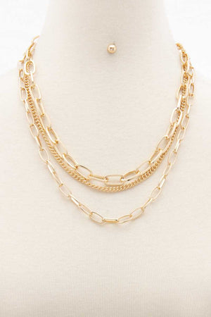 Oval Link Layered Necklace