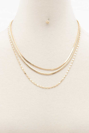 Flat Snake Layered Necklace