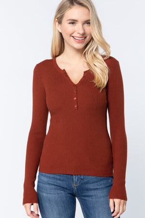 Viscose Henley Sweater