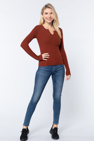 Viscose Henley Sweater