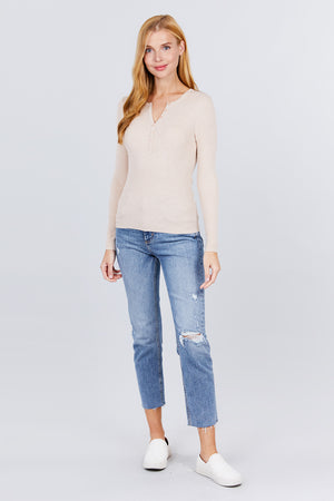 Viscose Henley Sweater