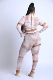 Safety Pin Detailed Cut Out Mesh Set