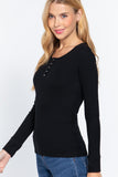 Long Slv Scoop Neck Thermal Top