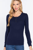 Long Slv Scoop Neck Thermal Top