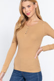 Long Slv Scoop Neck Thermal Top