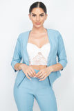 3/4 Sleeves Blazer & Capri Pants Set