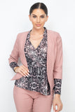 3/4 Sleeves Blazer & Capri Pants Set