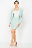 Collared Blazer & Skirt Set