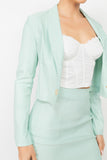 Collared Blazer & Skirt Set