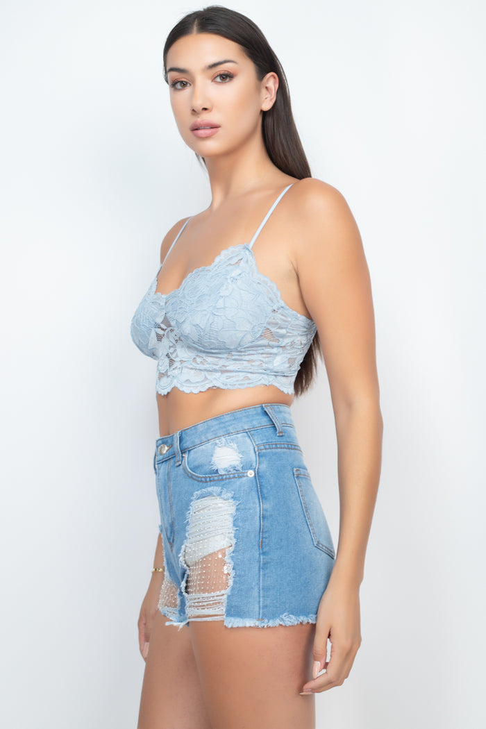 Cami Floral Lace Bralette Top