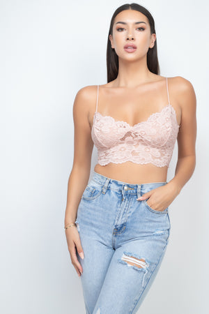 Cami Floral Lace Bralette Top