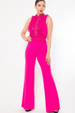 Crochet Lace Combined Bodice Jumpsuit