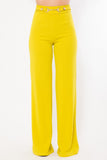 Waist Button And Buckle Detailed Fashion Pants