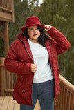 Plus Size Vegan Fur Double-sided Cotton Twill Parka & Puffer Jacket