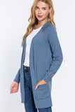 Raglan Slv Open Sweater Cardigan