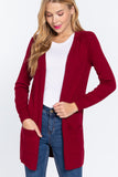 Raglan Slv Open Sweater Cardigan