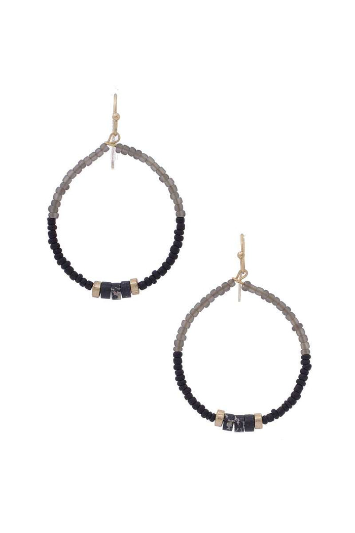 Beaded Circle Earring