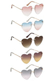 Trendy Cool Vibe Heart Shape Sunglasses