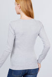 Long Slv Henley Thermal Top