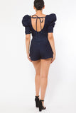 Denim Stretch Fashion Romper