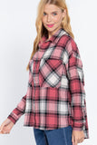 Long Slv Oversized Plaid Shirt