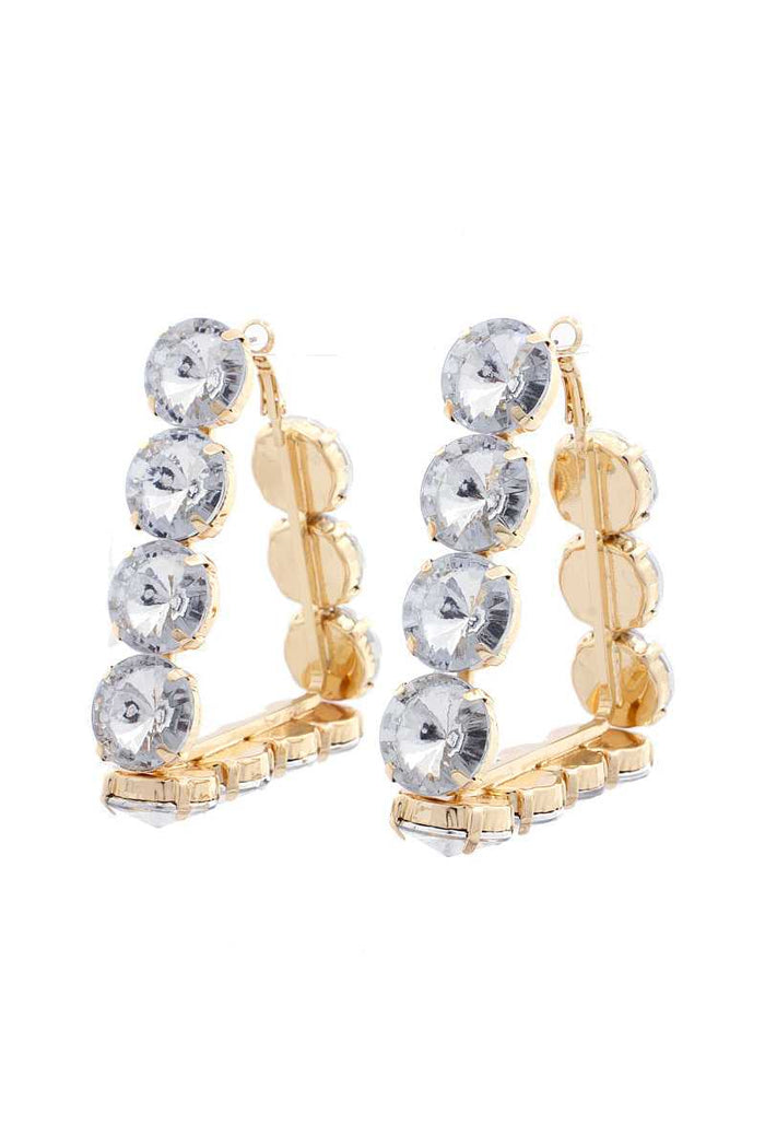 Triangle Rhinestone Edge Earring