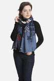 Fashion Flower Print Skinny Scarf