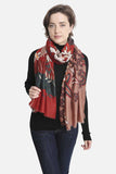 Fashion Flower Print Skinny Scarf