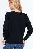 Sequins French Terry Pullover Top