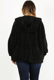 Plus Size Faux Fur Teddy Jacket