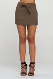 Zip-up Plaid Pocketed Skort