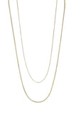 Metal 2 Layered Chain Necklace