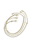 Metal Chain Rhinestone Bracelet 3 Pc Set