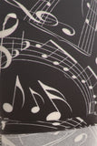 Plus Size Music Notes Pattern Print, High Waist, Slim Fit Leggings With Elastic Waist.
